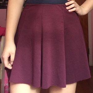 Maroon Brandy Melville Skater Skirt